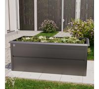 PRIMEYARD Design 200 x 100 x 77 cm Huerto urbano, acero, antracita metalizado, Incl. Protección contra babosas - (GFPV00772)