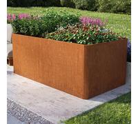 PRIMEYARD Design 200 x 107 x 80 cm Huerto urbano, acero corten, aspecto óxido, con base perforada - (GFPV00823)