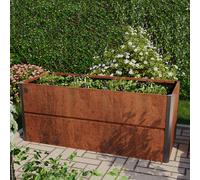 PRIMEYARD Design 200 x 85 x 77 cm Huerto urbano, acero corten, aspecto óxido - (GFPV00787)