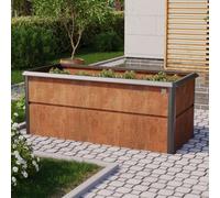 PRIMEYARD Design 200 x 85 x 77 cm Huerto urbano, acero corten, aspecto óxido, Incl. Protección contra babosas - (GFPV00788)