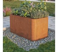 PRIMEYARD Design 80 x 40 x 40 cm Huerto urbano, acero corten, aspecto óxido - (GFPV01062)