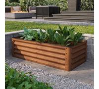 PRIMEYARD Eco 120 x 60 x 35 cm Huerto urbano, acero corten, aspecto óxido - (GFPV00964)