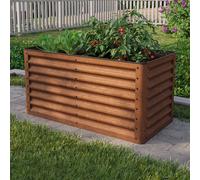 PRIMEYARD Eco 120 x 60 x 60 cm Huerto urbano, acero corten, aspecto óxido - (GFPV00963)