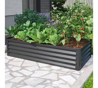 PRIMEYARD Eco 150 x 75 x 35 cm Huerto urbano, acero, antracita - (GFPV00812)