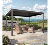 PRIMEYARD Luma Pérgola, 4x3,5m, techo de lamas, antracita - (GFPV01125)