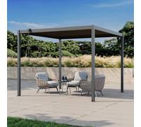 PRIMEYARD Pérgola, 3x3m, techo de lamas, antracita - (GFPV01107)
