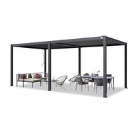 PRIMEYARD Pérgola, 3x6m, techo de lamas, antracita - (400124)