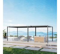 PRIMEYARD Pérgola, 3x7m, techo de lamas, antracita - (GFPV01112)