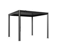 PRIMEYARD Pérgola bioclimática 3,5x3 m, Postes de Aluminio, Lamas de Acero | Techo de lamas de acero ajustables - postes de aluminio aprox. 130x130 mm - sistema de drenaje de agua - uso todo el año