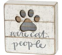 Primitivas de Kathy 38233 Signo de caja de listones letras a mano Somos Gatos Gente