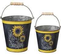 Primitives by Kathy 105200 You are My Sunshine Cubo de lata de 7 pulgadas, juego de 2, multicolor