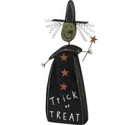 Primitives by Kathy Halloween Chunky Sitter - Bruja engañosa - 8 Pulgadas de Alto - Trick or Treat