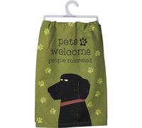 Primitives by Kathy Juego de paños de Cocina de algodón, diseño de Perro, decoración de Cocina/baño, paños de Cocina, 28 x 28 Pulgadas