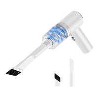 Primizia Mini Aspirador Coche Potente, Aspiradora sin Cable Carga USB, Vacuum Cleaner de Coche Inalámbrico Potente (6000 Pa, 120W,7.4V),Blanco