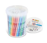 PRIMO - 96 Rotuladores Punta Fina de 2,5 mm, Rotuladores Lavables Niños +3 Años, Maletín 12 Colores para Colorear Dibujar y Manualidades, Material Escolar y Papelería, Vuelta al Cole Made in Italy