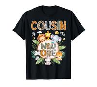 Primo De La Salvaje Un Primer Cumpleaños Safari Animal De La Selva Camiseta