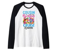 Primo del cumpleaños Cruise Queen Birthday Girl Party Camiseta Manga Raglan
