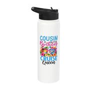 Primo del cumpleaños Cruise Queen Birthday Girl Party Stainless Steel Insulated Water Bottle