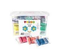 PRIMO Easydò - Pasta da Modellare in Valigetta Colori per Bambini 3+ Anni, Pasta Modellabile Morbida, 40 Panetti 60g x 10 Colori, Made in Italy e Testata - Cartoleria e Lavoretti Creativi per Bambini