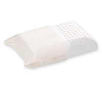 PRIMO Line Almohada Bebé Látex 100% Altura 6,5cm Tamaño 30X50 Funda Algodón 100% con Cremallera sin Costura Extraíble Lavable (30 x 50 x 6,5 cm)