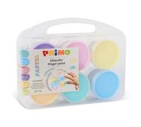 PRIMO- Maletín de Colores para Niños +2Años Primera Infancia, Témperas para Pintar con Dedos 100g 6 Colores Témpera Pintura Papelería Manualidades Dermatológicamente Testada Vuelta al Cole MadeinItaly