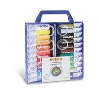 Morocolor PRIMO, Tempera para pintar maletín de 22 colores con paleta de tapa y pinceles de tempera lavables para niños, colores de tempera tubo de aluminio de 12 ml alta pigmentación Made in Italy