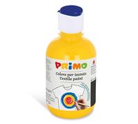 PRIMO - Permanente Textilfarben in 300 ml-Flasche, Leuchtende und Abdeckende Acrylfarben für Kinder ab 4 Jahren und Erwachsene, Malerei für Stoffe, Ideal für T-Shirts, Taschen, Jeans, Schuhe und Mehr