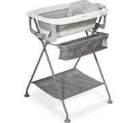Primo SquishSplash Bañera plegable para bebé y soporte de baño plegable con cojín de baño ergonómico para recién nacidos y niños pequeños - Completo baño para bebé - Diseño compacto para