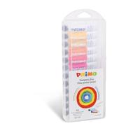 PRIMO Morocolor, témpera para Pintar 12 Colores de témpera Lavables para niños, Colores de témpera en Tubo de Aluminio 7,5 ml, pigmentación Extra Alta Cobertura Made in Italy