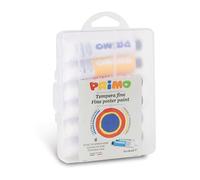 PRIMO - Témperas para Niños +3 Años, 6 Tubos de 18 ml, Colores para Niños Diluibles con Agua, Colores a Témpera Finos, Densos y Cubrientes para Tela, Papel, Vidrio y Manualidades para Niños y Hobbies