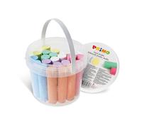 PRIMO - Tizas Gordas de Colores Suelo y Superficies Porosas, Tiza de Manualidades Niños +3 Años, 22 x 7 Colores Matizables para Material Escolar y Papelería, Pasatiempos y Vuelta al Cole Made in Italy
