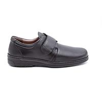 PRIMOCX - Zapato mocasín de Ancho Especial,Tira Adhesiva,con Suela de Goma Antideslizante, para diabéticos, para: Hombre Color: Negro Talla:45