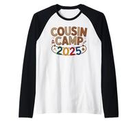 Primos Camp 2025 Aventura al Aire Libre Reunión Familiar Camiseta Manga Raglan