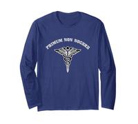 PRIMUM Non NOCERE Caduceus Medical Symbol Camiseta Manga Larga