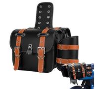 PRIMUZ Alforjas laterales para motocicleta, bolsas laterales de herramientas laterales de piel sintética impermeable, hebillas de liberación rápida, para conducir, 1 par de bolsas de equipaje con