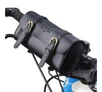 PRIMUZ Bolsa de sillín de Cuero para Bicicleta | Bolsa de sillín para Manillar de Bicicleta,Bolsa de Cuadro de Bicicleta de montaña de Gran Capacidad, Bolsa de Almacenamiento de sillín de Tubo