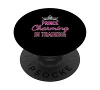 Prince a Charm In Training Crown Fairy Tale Halloween PopSockets PopGrip Adhesivo