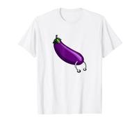 Prince Albert Berenjena Emoticons LGBT+ Camiseta gráfica económica, Hombre, Blanco, S