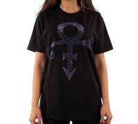 Prince Camiseta de manga corta, color morado y negro, Negro , XL