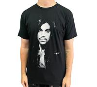 Prince Camiseta de piel con logotipo oficial negro, Negro, L