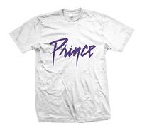 Prince Camiseta Oficial con Logotipo Morado en Color Blanco - Blanco - Small