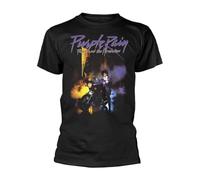 Prince Camiseta para hombre Purple Rain (Negro), talla M, color negro, Negro -