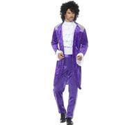 Prince Disfraz para Hombre 80's 1980s Violeta Lluvia Adulto Disfraz M-XL