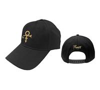 Prince Gorra de béisbol Ajustable con símbolo Dorado para Hombre, Color Negro, Negro -
