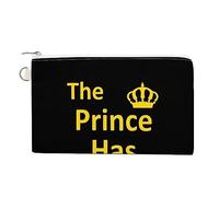 Prince Has Finally Arrived - Monedero de lona personalizado para cambiar monedero, bolsa pequeña para maquillaje para hombres y mujeres, 7.5 x 4.6 pulgadas, Estilo:, Talla única, MHXYZHW