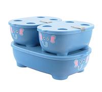 Prince Lionheart 9895 - Bentomal boxes elephant - set de 3 cajas de microondas, unisex, color blue