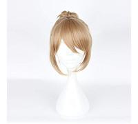 Prince of Stride Alternative Yagami Riku Cosplay Peluca 30cm Corto Recto Sintético Pinza de pelo Clip de cola de caballo Anime Peluca Lino Yagami Riku