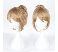 Prince of Stride Riku Yagami Peluca Cosplay Disfraz Corto Lino Marrón Cola de caballo Pelo resistente al calor Peruca Anime Disfraz Pelucas KU613B
