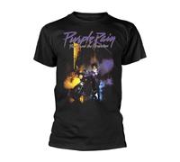 Prince Camiseta para hombre Purple Rain (Negro), talla M, color negro, Negro -
