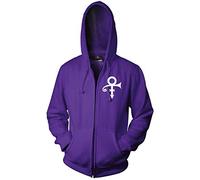 Prince Sudadera con Capucha Oficial Love Symbol Purple Zip - Morado - Large